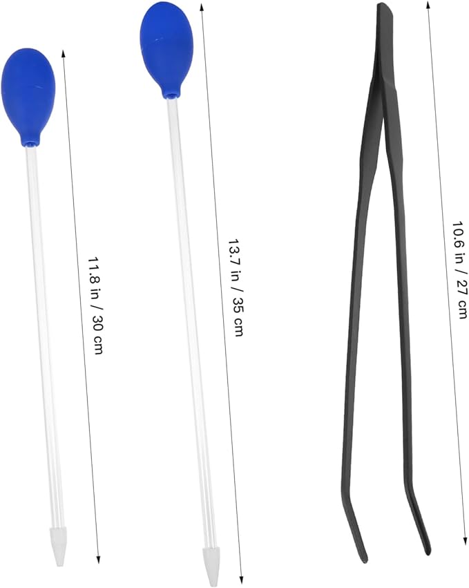 Happyyami Aquarium Cleaning Kit 4pcs Fish Tank Tools Pipette Dropper Feeder Tweezers Aquarium Accessories