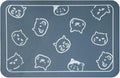 YCT Cat Food Mat, Cat Mat for Food and Water, Pet Feeding Mat, Non-Slip Super Absorbent, with Multiple cat Heads Logo, 18.1 x 11.8 inches, Blue