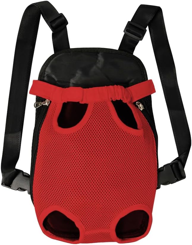 FEimaX Dog Carrier Backpack Pet Legs Out Front Cat Travel Bag, Adjustable Puppy Backpacks Carriers Hands-Free for Small Medium Dogs Cats Hiking Traveling Camping Daily Walking