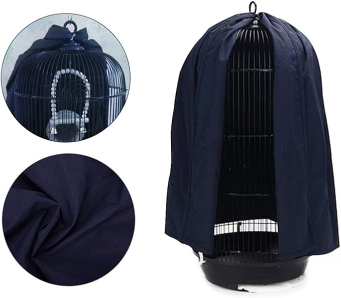 Creative Round Bird Cage Cover Lightweight Breathable Mesh Net for Parrots Easy to Install Air Circulation Fit for Various Cages