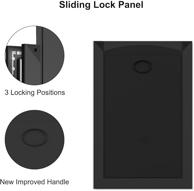 [MAVRICPOWER] Aluminum Extra Large Dog Door with 2 Sliding Lock Panels, XL Doggy Door for Door with Adjustable Tunnel, Never Rust Pet Door for Dogs Up to 220 lbs