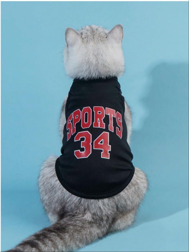 Custom Dog Shirt,Personalized Pet Apparel with Name Text Photo Image,Lightweight Breathable Puppy Kitten Cotton Vest for Small Medium Large Dogs Cats,Puppy Gift (Black, 8X-Large)