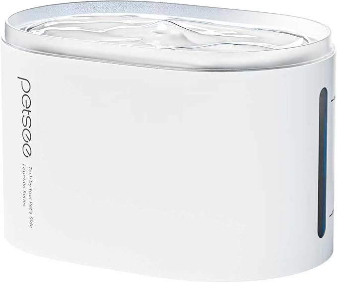 Automatic Pet Water Fountain 2.5L Capacity Water Dispenser, Ultra-Quiet Pump, Multi-Filtration System, BPA-Free Material for Cats, Easy to Clean and Assemble S1 Lite White
