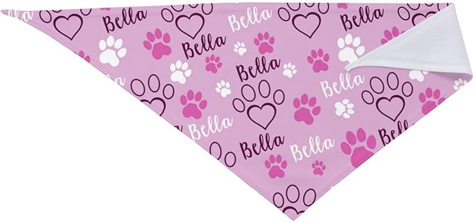 Custom Pet Scarf Personalized Dog Bandana with Name Personalized Add Your Text Bibs Triangle Head Scarfs Gift for Small Medium Large Dogs Cats Baby Puppy Pets Accessories