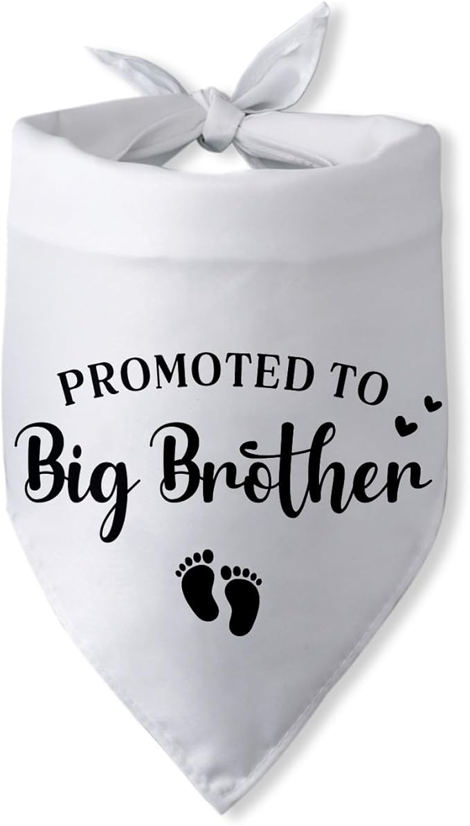 Promoted to Big Brother Pregnancy Announcement Dog Bandana Baby Announcement Photo Props Dog Scarf Accessories Big Brother Bandana for Dogs