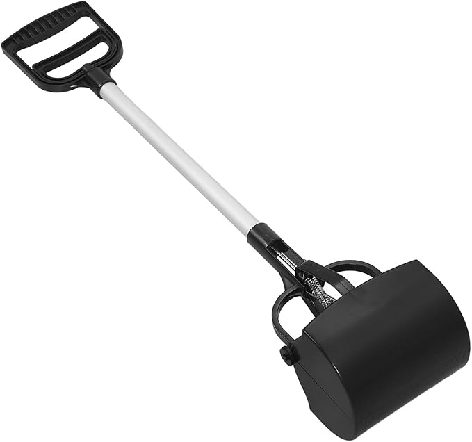 Cabilock Pet Poop Scoop Long Handle Dog Waste Picker Outdoor Cleaning Tool Black for Easy Pet Waste Pickup Random Color