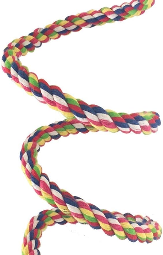 Bird Rope Perch Parakeet Toys, Spiral Cockatiel Toy, 63" Bird Bungee Rope Perches, Cage Accessories