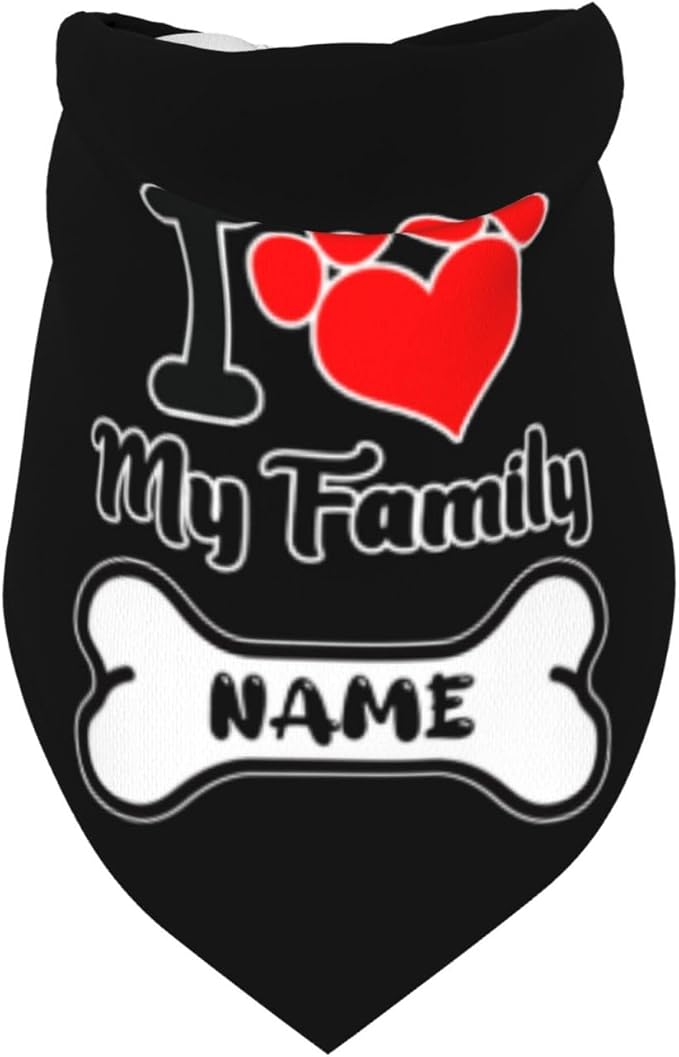 Custom Dog Bandana for Cat Dog Pet Add Your Design Personalized Neckwear Bandanas with Your Text Logo Image Customized Pet Scarf Funny Gifts Style 09