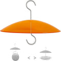 8" Mini Rain Cover for Bird Feeder/House - Orange Yellow Small Protective Dome Guard Against Rain/Snow/Sun - Dia. 20CM