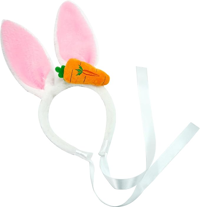 Lionheart glory Dog Easter Day Headband Bunny Rabbit Ear Headwear Pet Easter Carrot Cute Costume Accessories for Small Medium Large Dogs