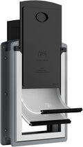 MAVRICFLEX Cat Door for Door, All-Stainless Steel Frame Cat Door with Double Soft Flaps and 2 Sliding ABS Panels for Doors, Easy to Install, Perfect for Cats and Small Dogs Under 15 LBS, Gray