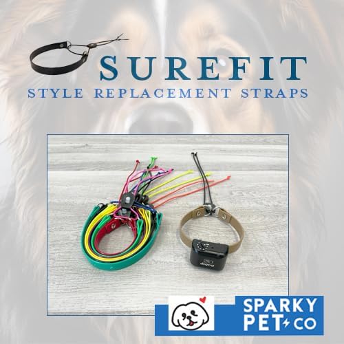 Sparky Pet Co - ECollar Replacement Strap - Bungee Dog Collar - Waterproof - Adjustable - Secure Nexus Wheel Lock - for Electronic Training & Invisible Fence Systems - 3/4" (Blue Camo)
