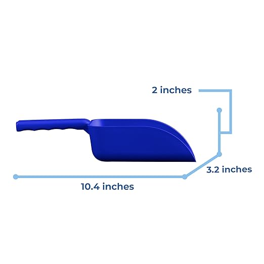 Vikan Remco 63003 Color-Coded Plastic Hand Scoop - BPA-Free Food-Safe Kitchen Utensils, Restaurant and Food Service Supplies, 16 oz, Blue (Pack of 2)