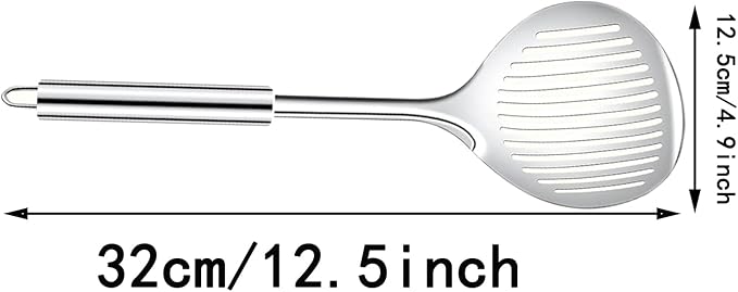 Cat Litter Scooper Accessories, Cat Litter Scoop Metal Cat Poop Sifter Pet Supplies with Non-Slip Long Handle Home Cat Scooper Stainless Steel Poop Sifting Cleaning for Litter Box