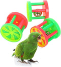 QBLEEV Bird Roller Rattles Toys, Parrot Foot Toys, Foraging Chewing Bell Training Trick Toys, Birds Play Gym Activity Center Cage Accessories for Small Parrots-3 Pack