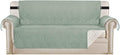 H.VERSAILTEX Reversible Sofa Slipcover Furniture Protector Water Resistant 2" Elastic Straps Sofa Cover Couch Covers Pets Fit Sitting Width Up to 78" (Oversized Sofa: 86" x 132", Desert Sage/Beige)