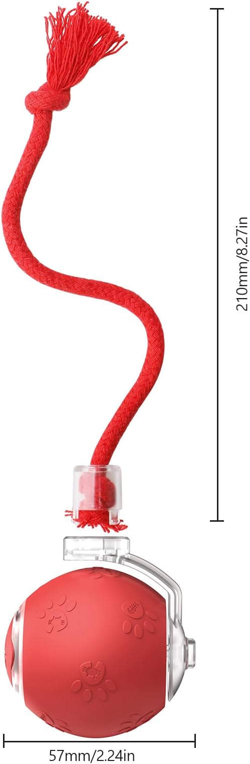FUNNYDUCK Speed 2.0 Tail Interactive Cat Toys for Indoor Cats – Smart Motion-Activated Rolling Ball with Tail, Chirping Sounds, and USB Rechargeable Design for Enrichment & Exercise