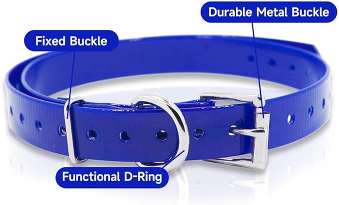 Universal 27 ½” X ¾” Replacement Band Strap for Dog Training Collar - Adjustable Waterproof TPU for Remote E-Collar, Static/Vibration Shock Trainer, Fits Most Bark Control & Obedience Devices