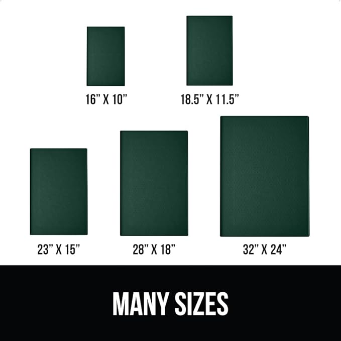 GORILLA GRIP 100% Waterproof Raised Edge BPA Free Silicone Pet Feeding Mat, Dog Cat Food Mats Contain Spills Protects Floors, Placemats for Cats and Dogs Water Bowl, Pets Accessories 16x10, Green