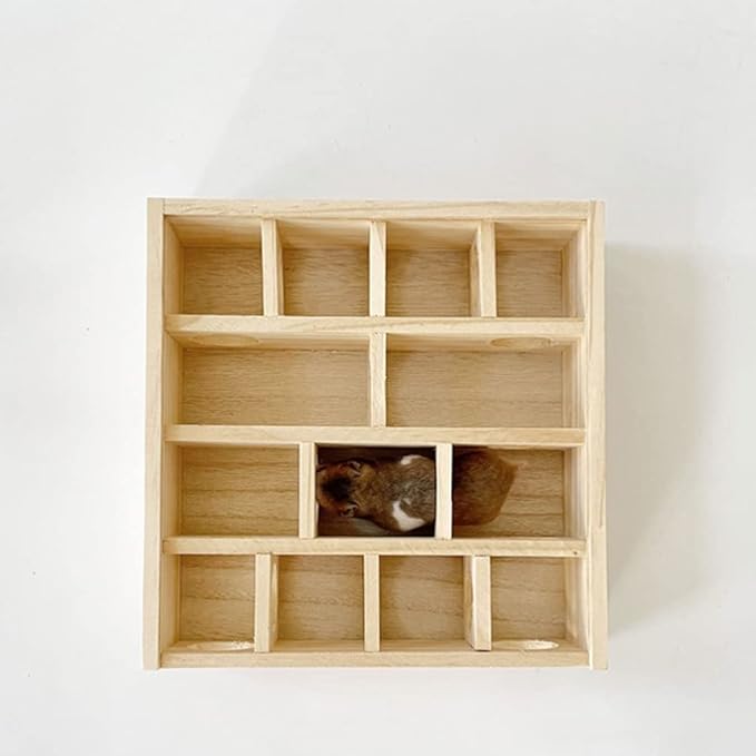 balacoo Hamster Toy Hamster Accessory Multi-Grid Mouse Maze Household Mouse Maze Chinchilla Maze Multi-Grid Maze Toy Pet Accessory Household Hamster Maze Hamster Maze Toy Wooden Mouse Maze