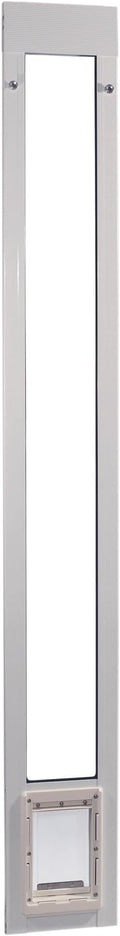 Ideal Pet Products Aluminum Pet Patio Door, Adjustable Height 77-5/8" to 80-3/8", 5" x 7" Flap Size, White