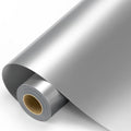 Silver Permanent Vinyl - Silver Adhesive Vinyl Roll for All Cutting Machine, Permanent Outdoor 12" x11FT for Decor Sticker, Car Decal, Scrapbooking, Signs, Glossy & Waterproof