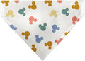 Disney Pet Bandana Mickey Mouse Ears Icon Scattered White Slip On Collar Bandana Only
