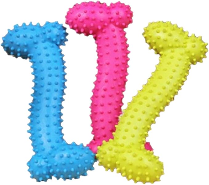 Pet Chew Toys,Resistant to Bite Bone Pet Dog Puppy Molar Thorn Chew Toy for Teeth Training