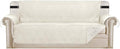 H.VERSAILTEX Reversible Sofa Slipcover Furniture Protector Water Resistant 2" Elastic Straps Sofa Cover Couch Covers Pets Kids Fit Sitting Width Up to 78" (Oversized Sofa: 86" x 132", Ivory/Beige)