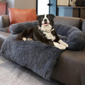 Tinaco Calming Dogs/Cats Bed Mats, Dog Pad Washable Removable Couch Cover, Plush Long Fur Mat for Pets, Waterproof Lining, Perfect for Small, Medium and Large Dogs and Cats (Navy Blue, 53"x39")