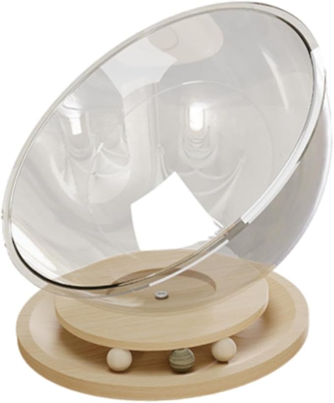 Space Capsule Cat Bed, Pet Furniture, Easy Cleaning, Universal Small Pets Activity Centre Bed Toy, Sleeping Nest for Cats, Solid Wood XL