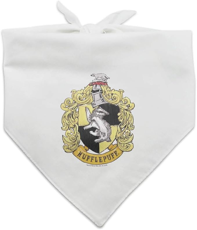 GRAPHICS & MORE Harry Potter Hufflepuff Painted Crest Dog Pet Bandana
