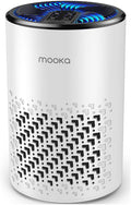 Air Purifiers for Bedroom Home, MOOKA HEPA Air Purifier for Home Pets with Fragrance Sponge for Smoke Dust Pollen Dander Odor, Small Air Cleaner with Sleep Mode Night Light Timer, KJ067L, White