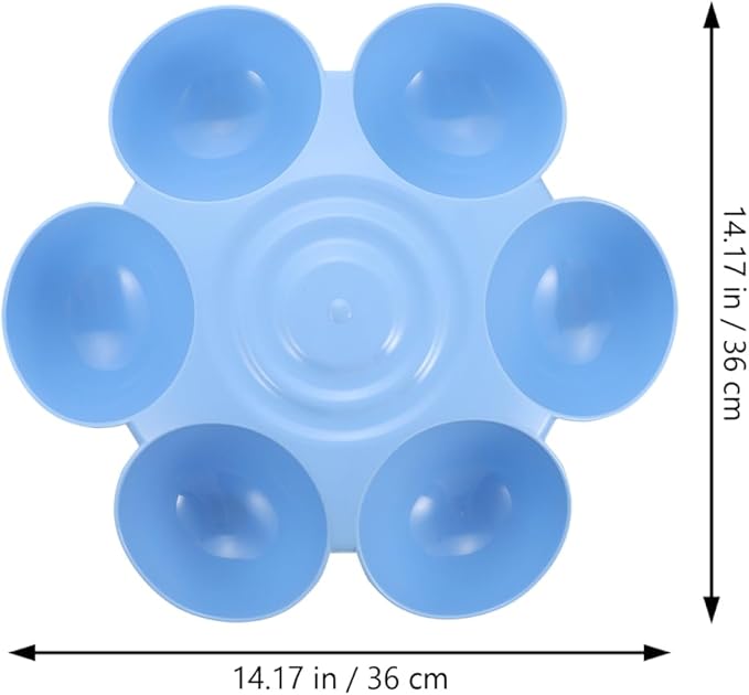 Multipurpose Pet Feeding Bowl with Flower Shape Design for Cats and Dogs Durable Food and Water Dish Easy to Clean 14.17 X 14.17 X 3.54 Inches
