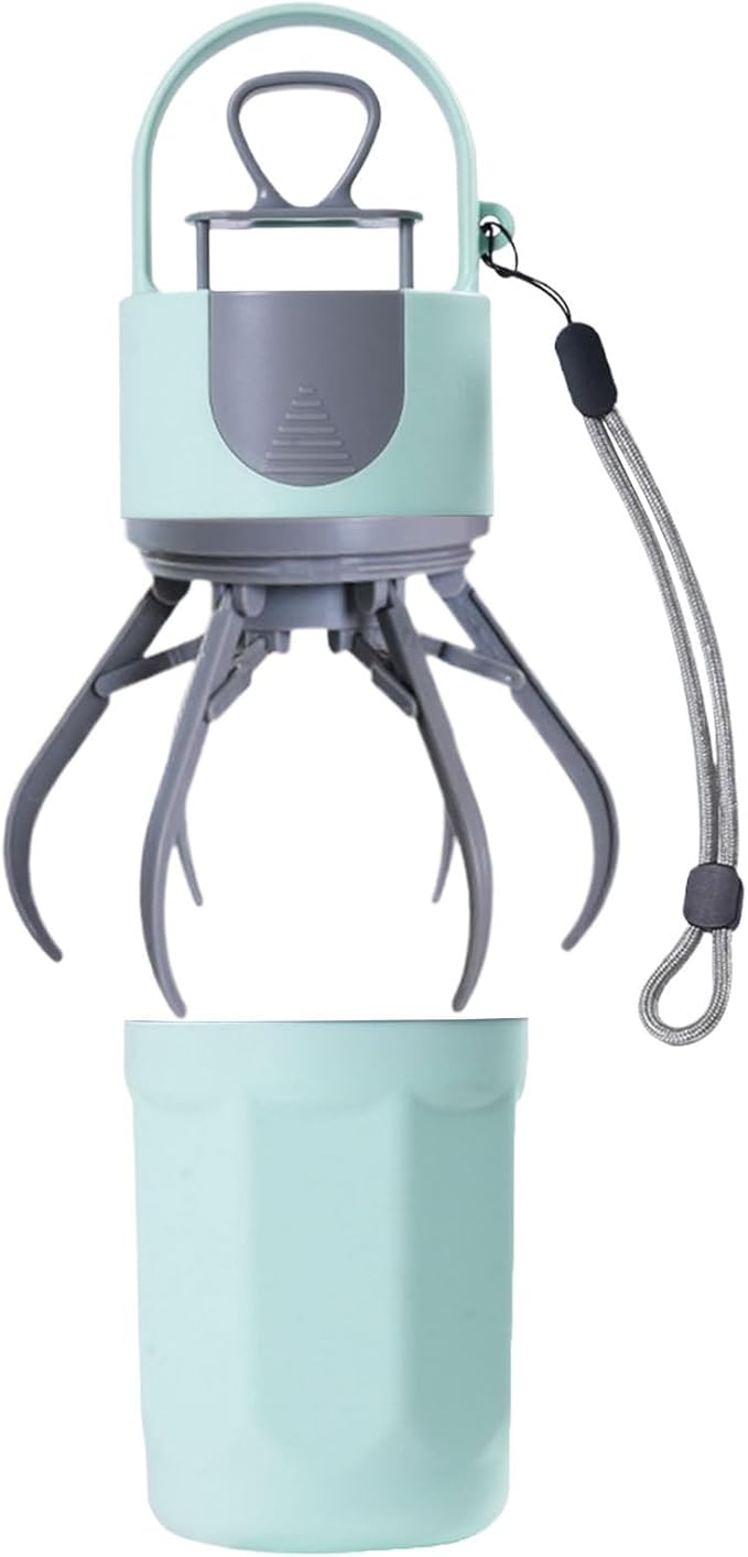 Pooper Scooper for Dog - Doggy Yard Trash Picker Upper, Animals Waste Grabber, Portable Dog Poop Holder with Waste Bag Pouch | Travel Pet Accessories for Walking Small and Large Dogs
