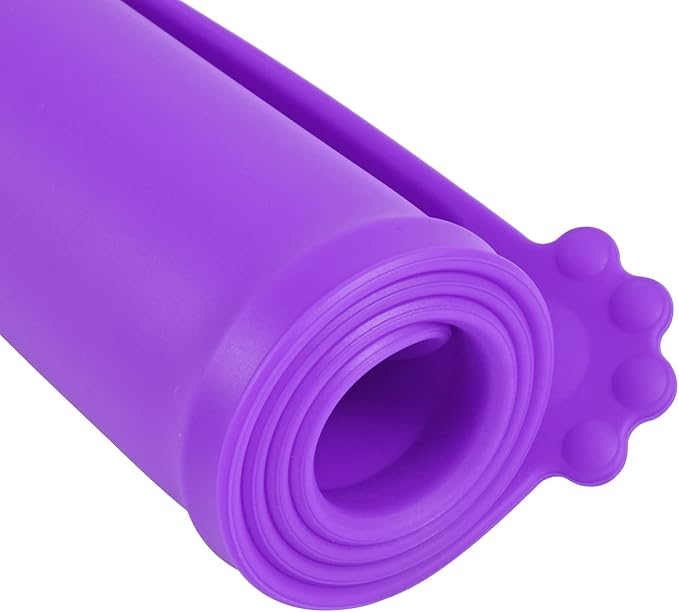 Silicone Waterproof Dog Cat Pet Feeding Mats, Non Slip, Easy Clean Pet Dog Cat Bowl Mats Placemat (24" x 16") Purple