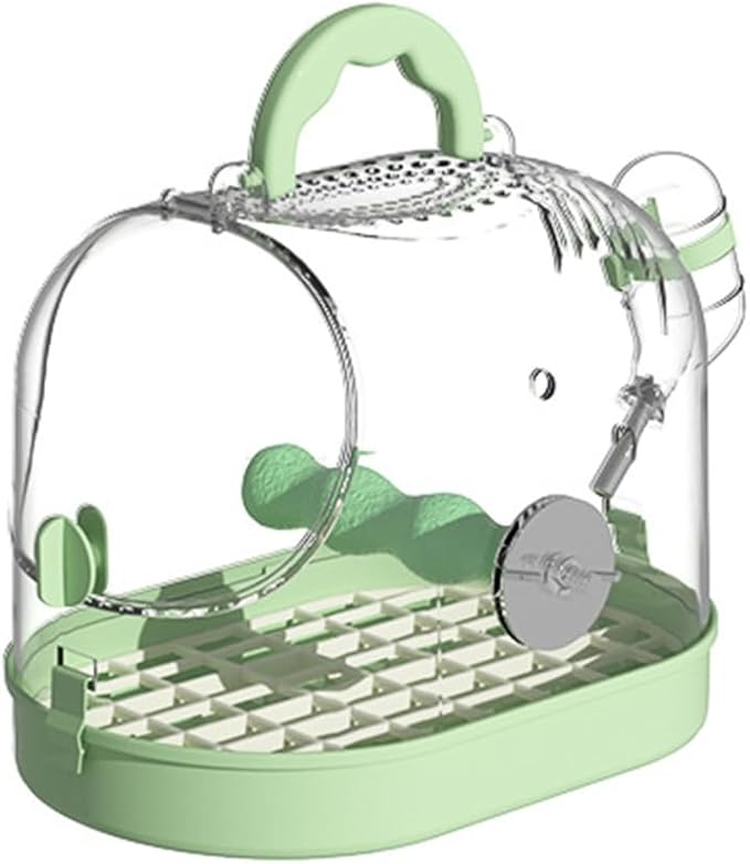 Versatile Birdcage for Travel Clear Bird Cage with Feeders and Bottom Grids for Outdoor Bird Carrying Observation Cage