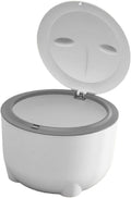 Cat Litter Trash Can with Lid Cat Litter Tray Kitten Potty, Dog Trash Can Cat Trash Bin for Small Animals Pet Accessories, White