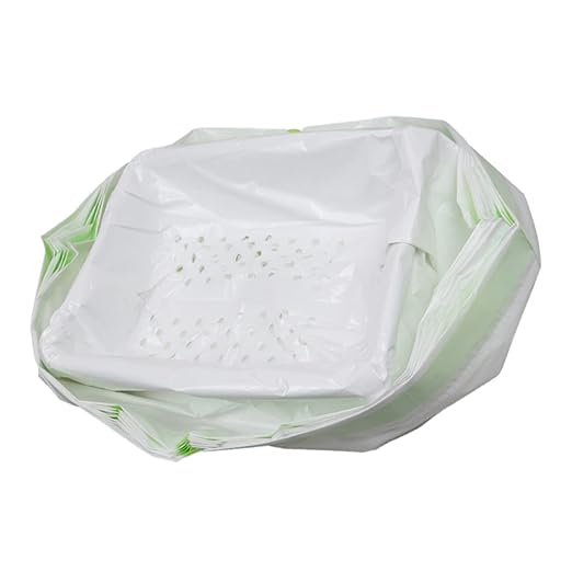 HANABASS 21pcs Cat Litter Filter Pouches Cat Waste Disposal Bags for Easy Cleaning White for Pet Owners and Litter Management