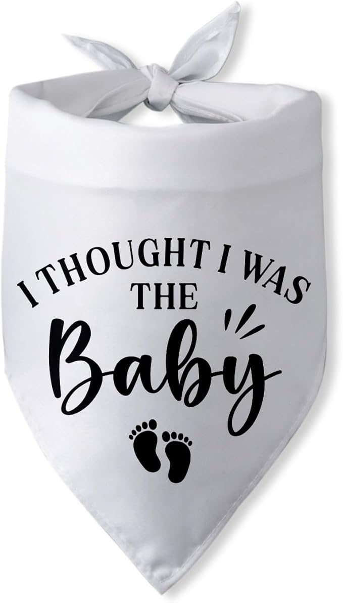 Pregnancy Announcement Dog Bandana I Thought I was The Baby Gender Reveal Dog Baby Coming Soon Announcement Photo Props for Large Medium Small Dogs