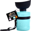 GORILLA GRIP Dog Water Bottle, Portable Water Bowl Dispenser for Dogs, 16 oz Leak Proof Pet Travel Squeeze Bottles Food Grade Silicone, Pet Stocking to Go Puppy Essentials, Turquoise
