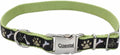 Coastal Pet - Ribbon - Adjustable Dog Collar with Metal Buckle, Brown Paws and Bones, 5/8" x 12"-18"