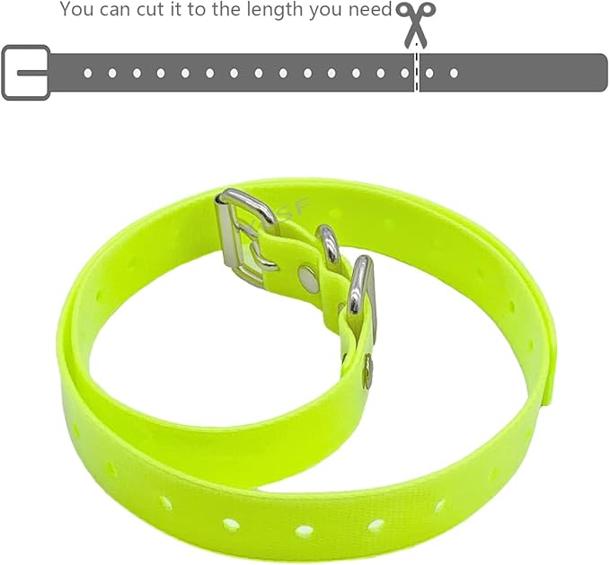 Dog Collar Strap for Most of Electronic Training Shock Collar Receivers-Adjustable Durable Waterproof Odorless 3/4 Inch Collar Replacement for Barking Fence-Pet TPU Collar Strap
