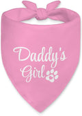 Daddy's Girl Funny Dog Bandana, Valentines Day Dog Bandana for Dogs Lovers Gifts, Pink Pet Scarf Accessories for Birthday Party Gender Reveal, Father's Day Christmas Birthday Gifts for Girl Pet