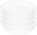 4 Pack of 16 inch Plant Saucer (13.8 Inch Base), 1.7" Depth Tray, Large Deep Garden Plastic Flower Planter Plant Trays for Indoors Outdoor Bath Bath (16", Clear)