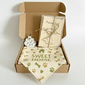 Sweet Home Pet Welcome Gift Box for New Dog Owners, Keepsake Set with Bandana, Paw Print Name Tag, Promise Card & Photo Frame, Thoughtful Gift for Puppy Adoption