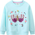 Toddler Baby Girls Cotton Sweater, Long Sleeve Crewneck Sweatshirt Pullover Kids Warm Clothing for Fall Winter