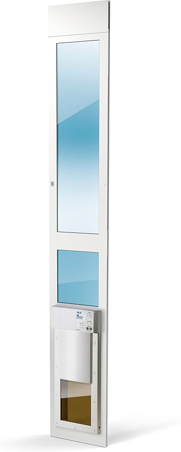 Power Pet Automatic Sliding Glass Patio Pet Door by High Tech Pet - Pet Operated Dog Door, Heavy-Duty Aluminum Frame (92 3/4" - 96"), Secure, Air Tight, for Cats and Dogs up to 30 lbs. Easy Install