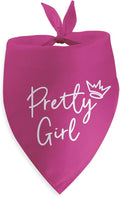 Pretty Girl Dog Bandana Funny Birthday Dog Bandana for Large Medium Small Cats Dogs Pink Puppy Girls Photo Prop Pet Scarf Accessories Christmas Puppy Girl Gifts