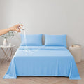 DUJUIKE Waterproof Bed Cover for Dog and Cats,Pet Hair Resistant Bed Sheet Cover, Protective Bed Liner Cover with 100% Waterproof Breathable Thin Fabric (Sky Blue, Super King 90 * 118 inch)